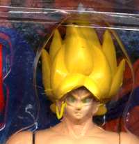 Detail of a pissed off anime bootleg Goku